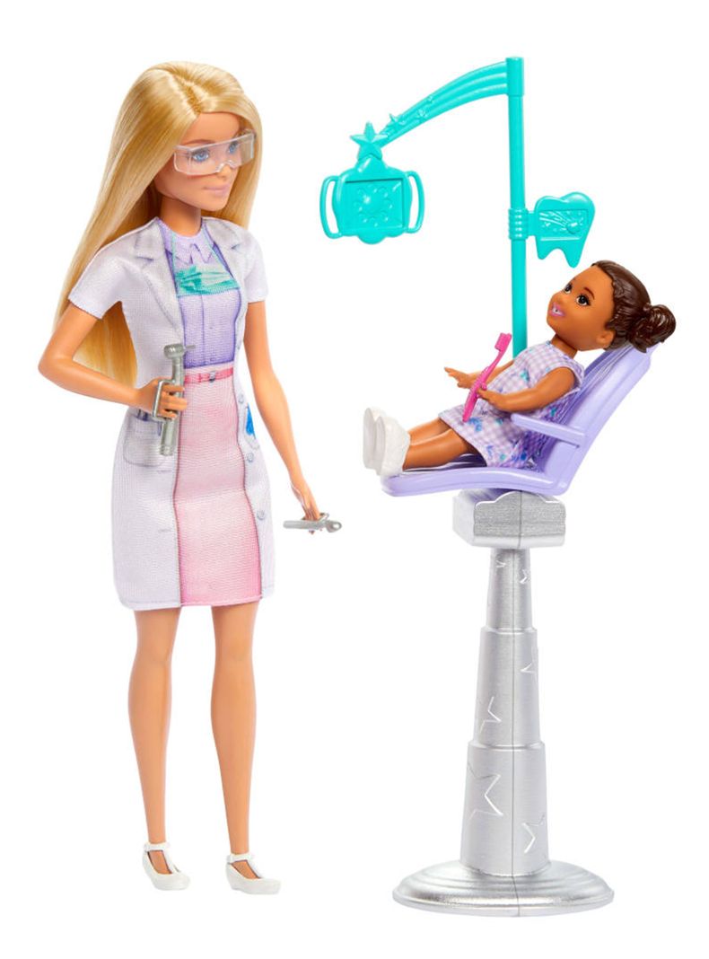 Muñeca Dentista Cabello Rubio con Niña