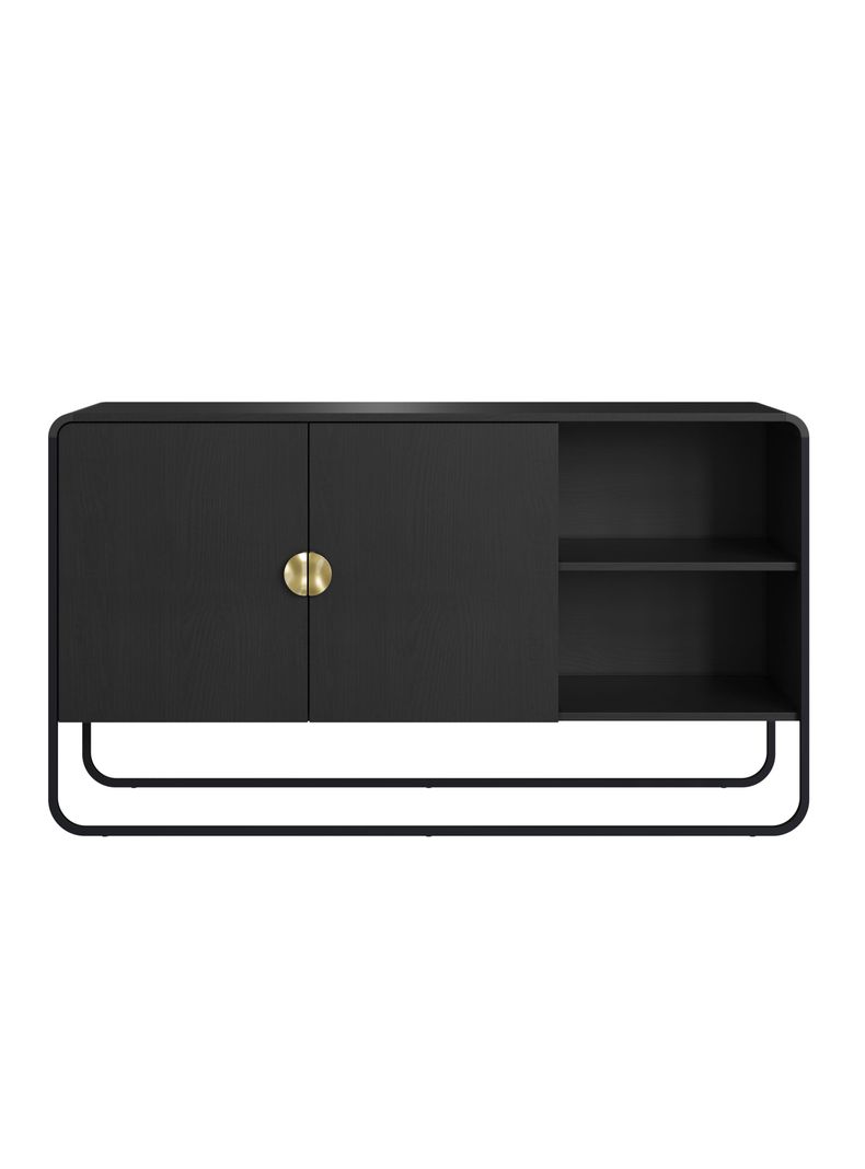Buffet 2 Puertas 130 cm Negro
