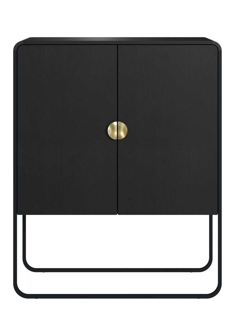 Buffet 2 Puertas 90 cm Negro