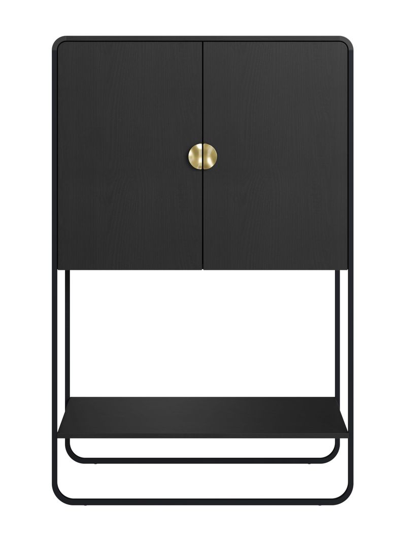 Bar 2 Puertas 90 cm Negro