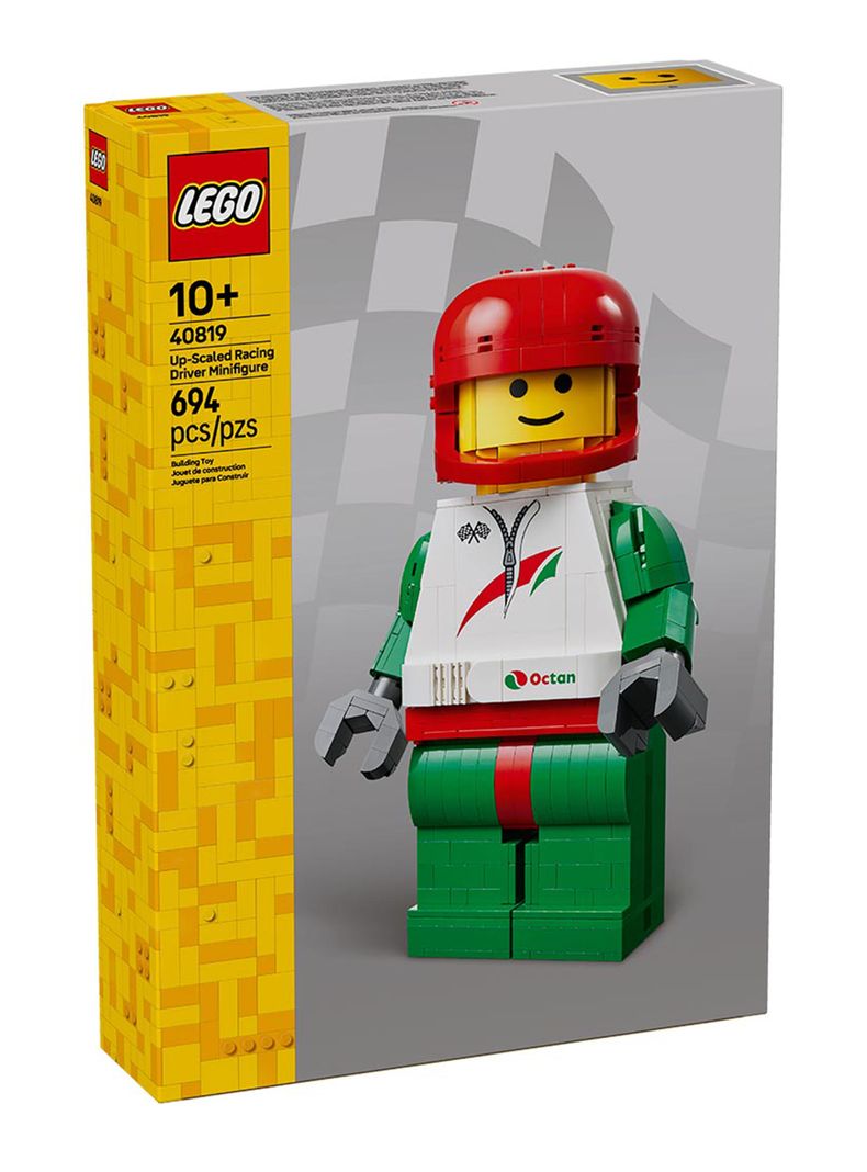 Lego Minifigura Gigante de Piloto de Carreras