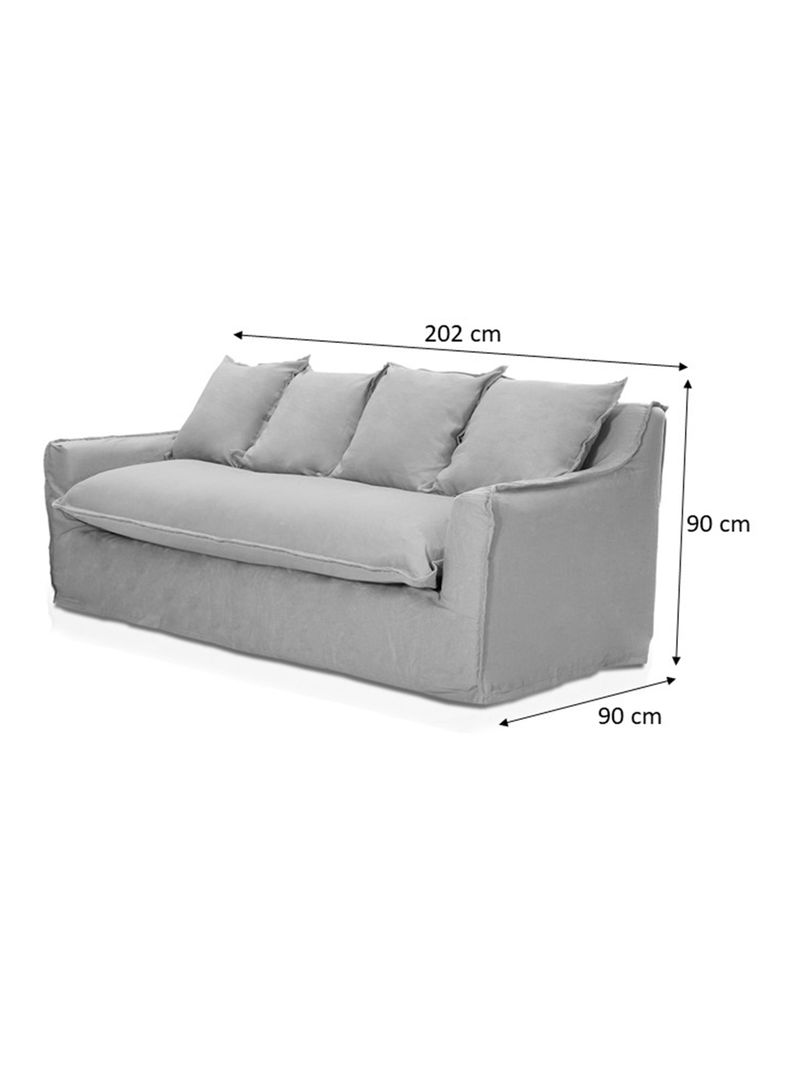 Sofá Fontana 200 Lino 3 Cuerpos-1