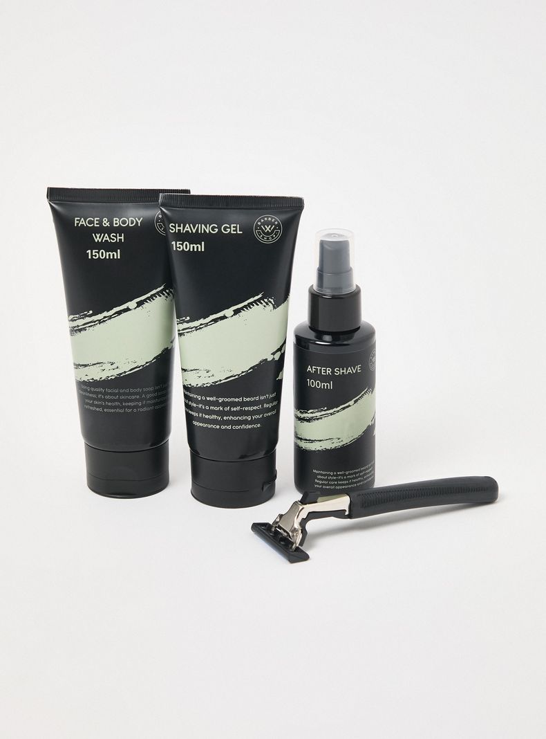 Set de Tratamiento Hombre Limpieza y Afeitado 4 Piezas