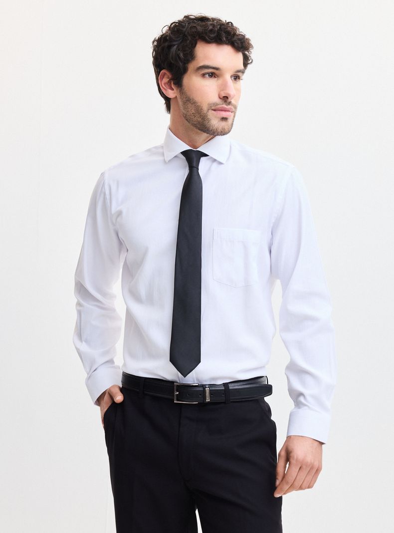 Camisa de Vestir Semi Slim Texturas Color