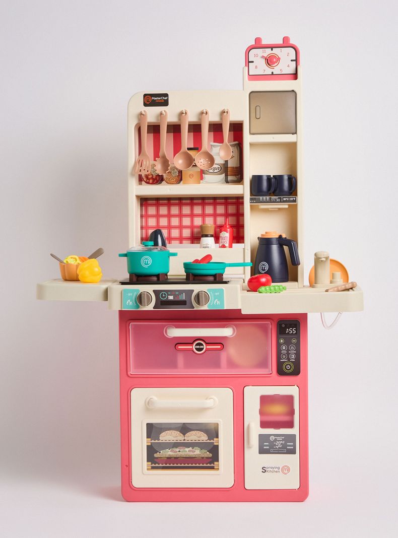 Juguete Mini Hogar Cocina Rosado + 56 Accesorios