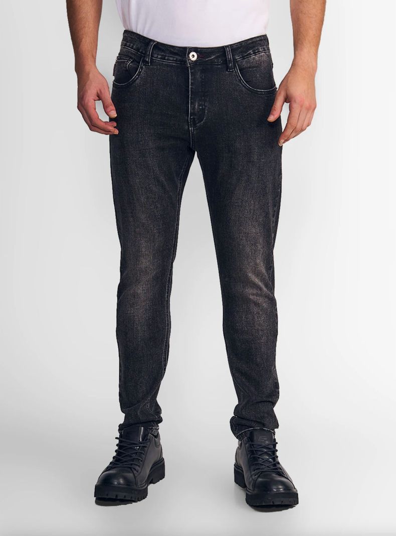 Jeans New Slim Tiro Medio Dark
