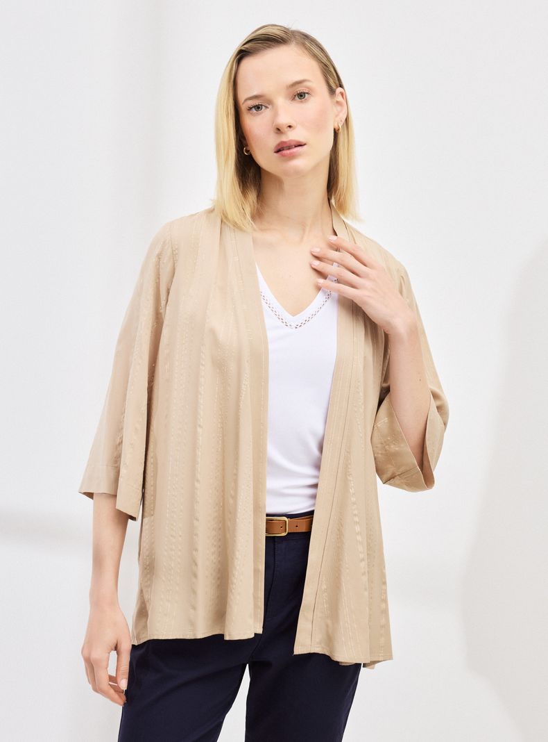 Kimono con Líneas Metalizadas