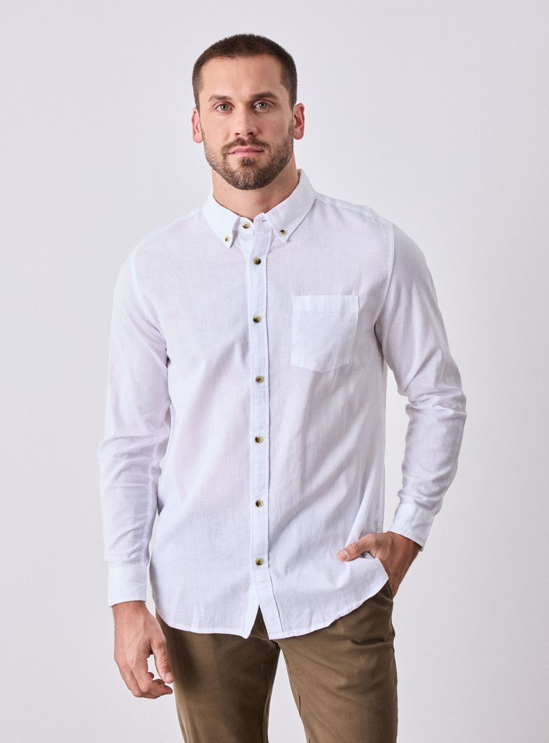 Camisa Manga Larga Lino