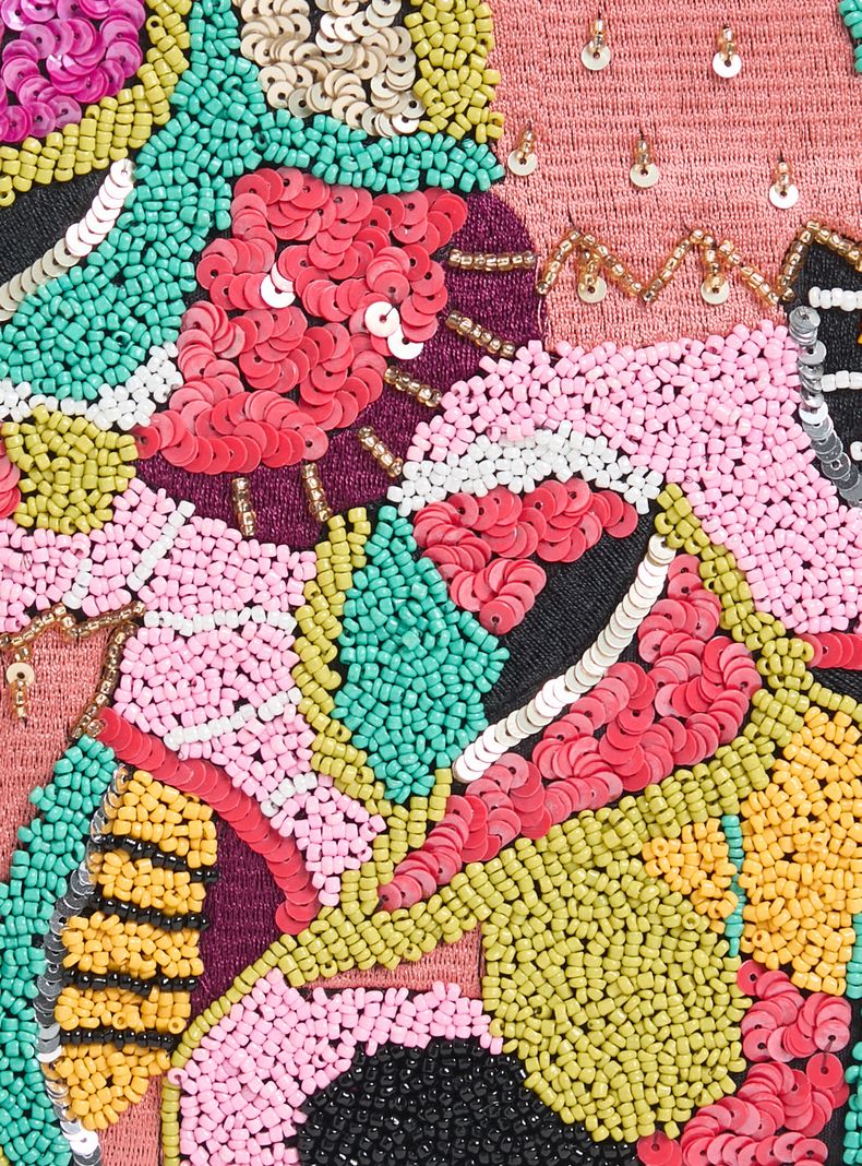 Cartera Sobre con Diseño Mostacilla Multicolor Alaniz | Paris.cl