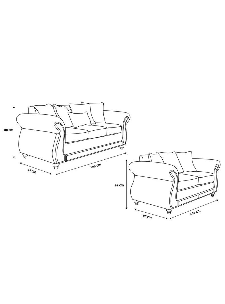 Juego de Living Ecocuero Ámerica 3C + Sofá 2C-1