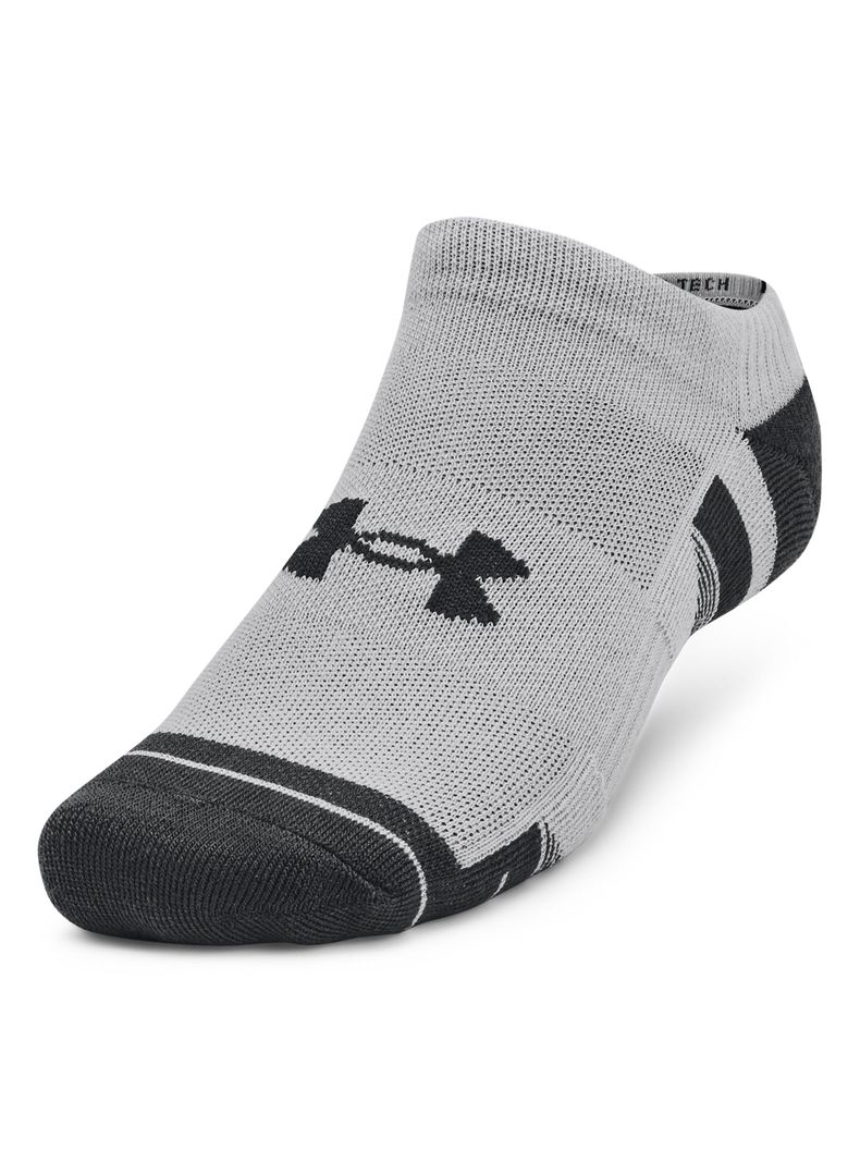 Calcetin Corto Performnc Tech 3 Pares NS Unisex Gris XS