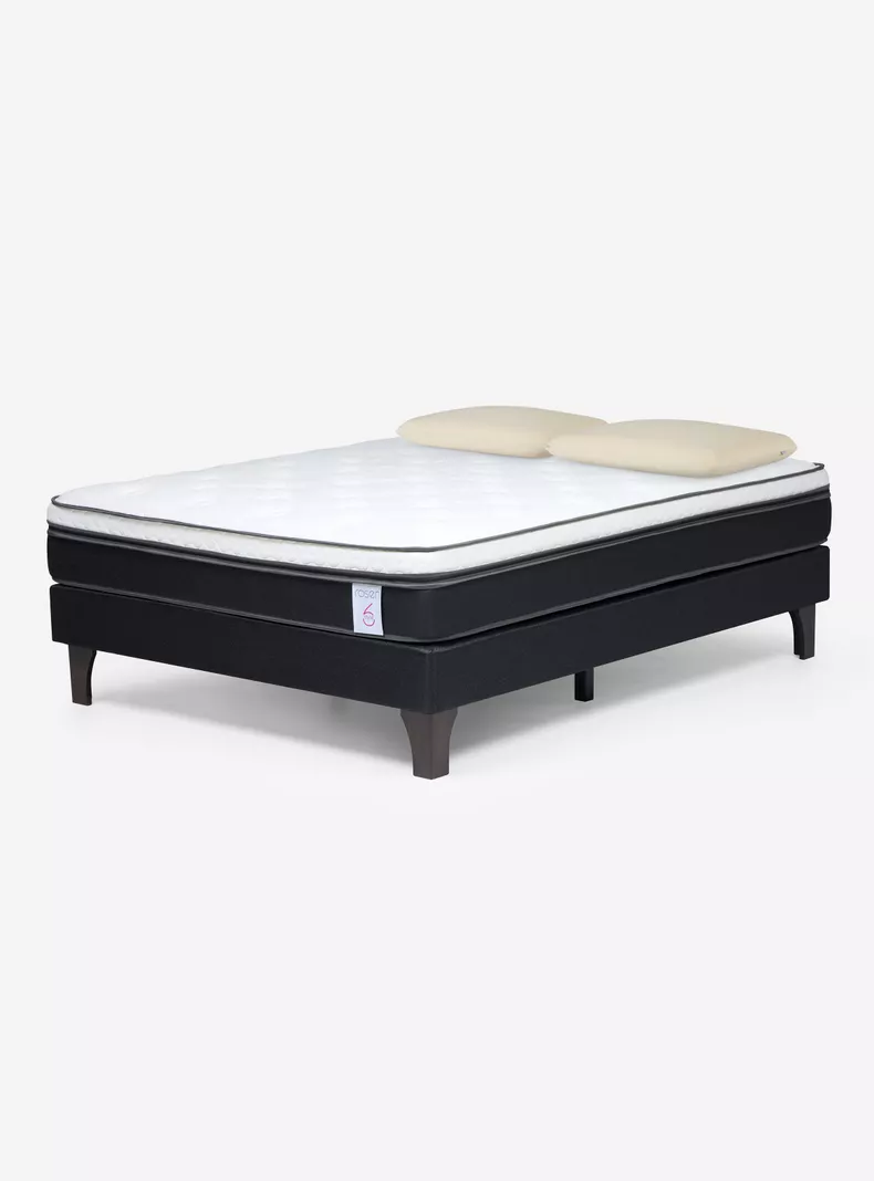 Cama Europea New Style 6 2 Plazas + Almohadas Memory Max