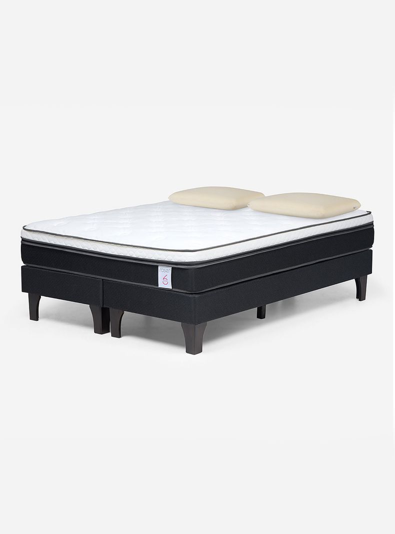 Cama Europea New Style 6 King + Almohadas Memory Max