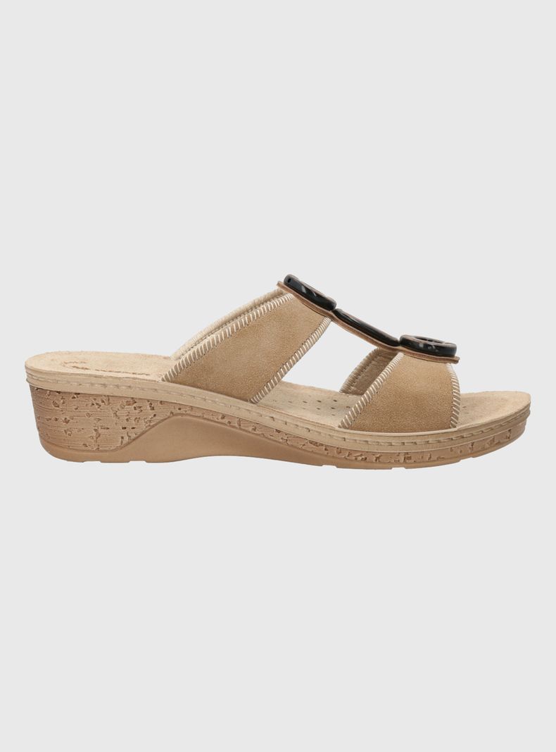 Sandalia Bussana Cuero Mujer