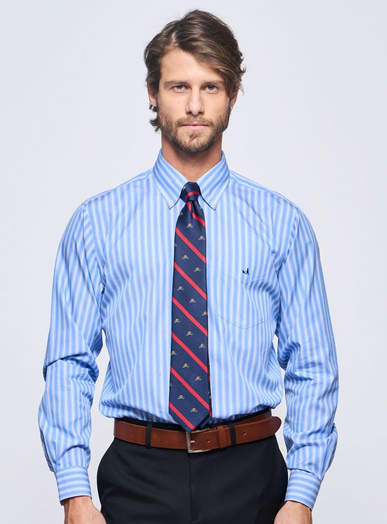 Camisa Vestir Algodón Manga Larga