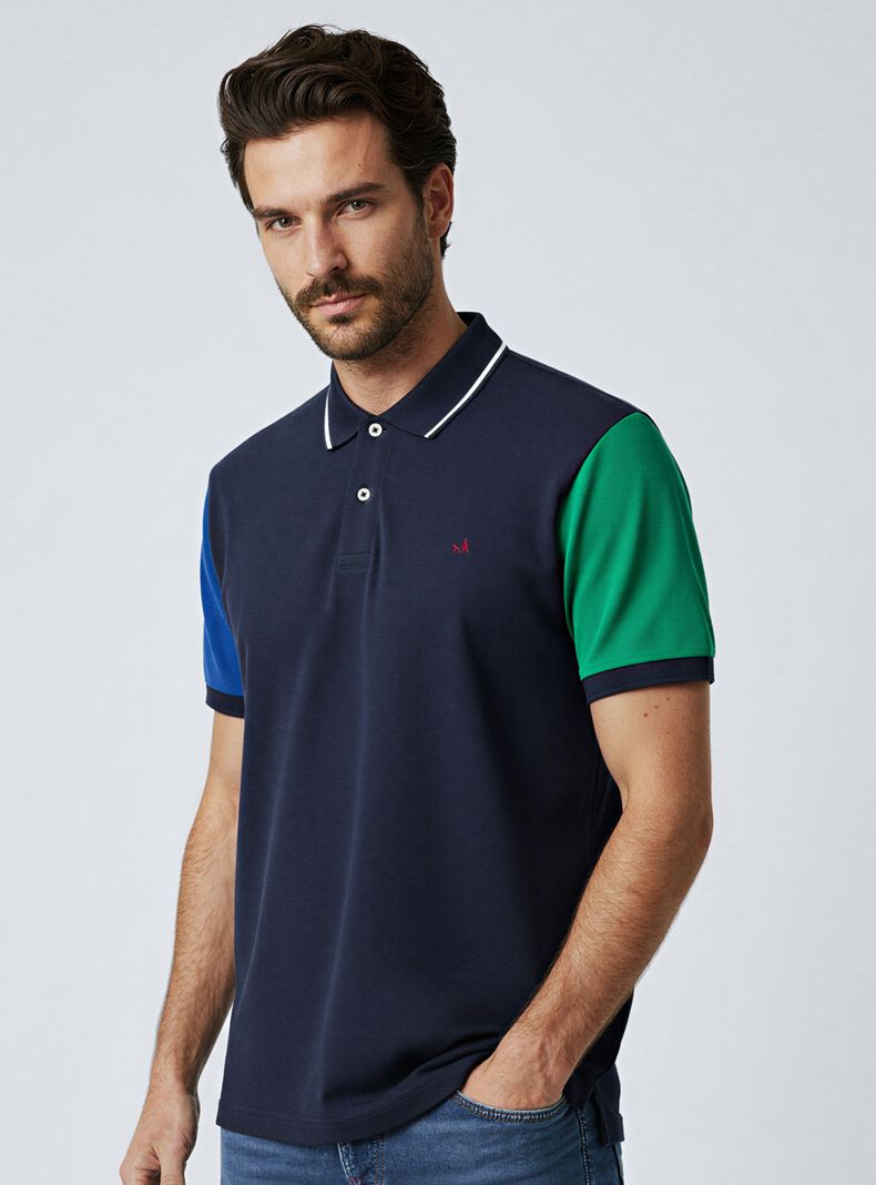 Polera Pique Colorblock