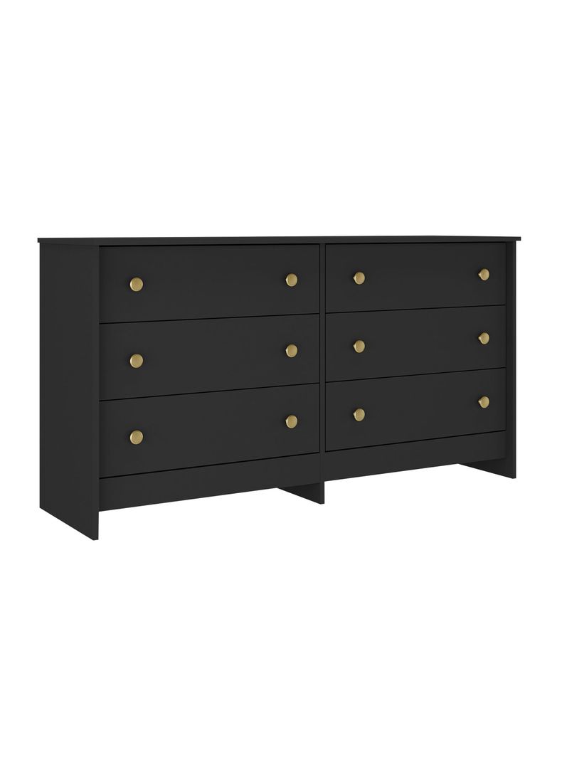 Cómoda Duplex 6 Cajones Negro