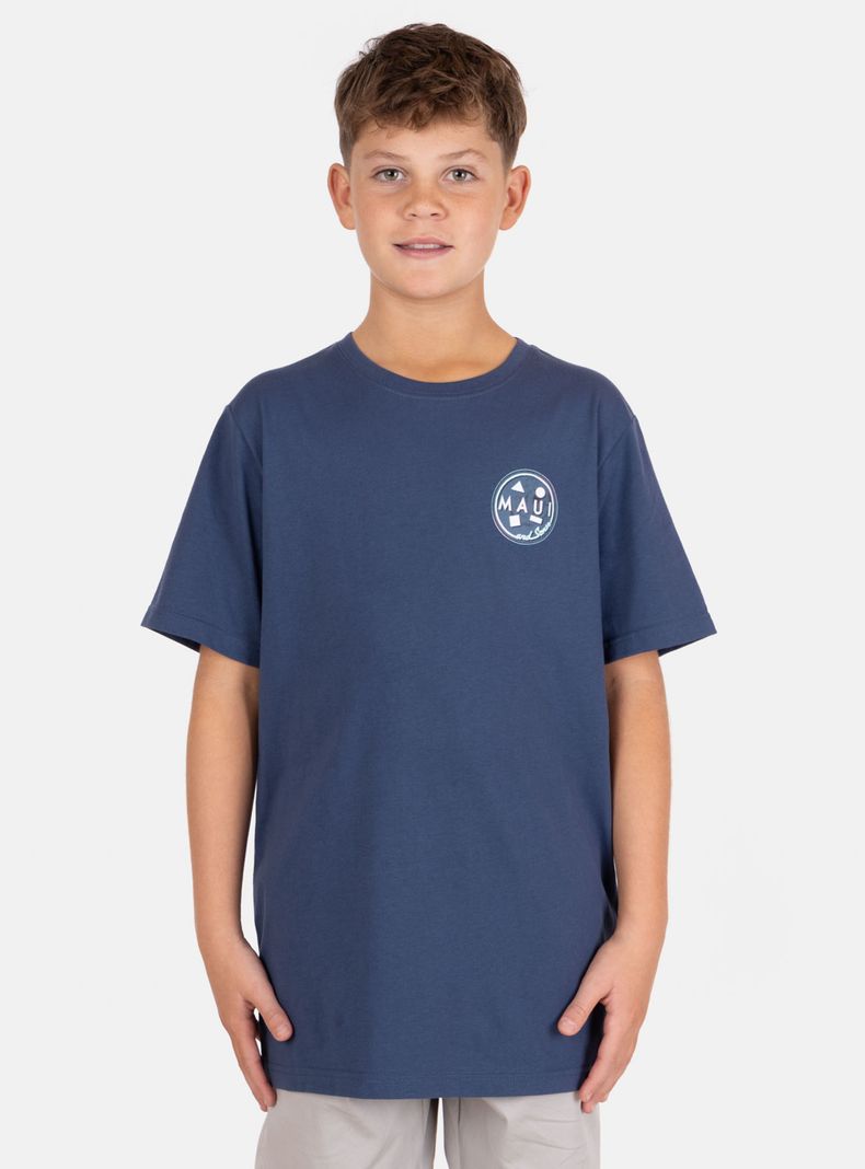 Polera Estampado Logo Espalda Denim
