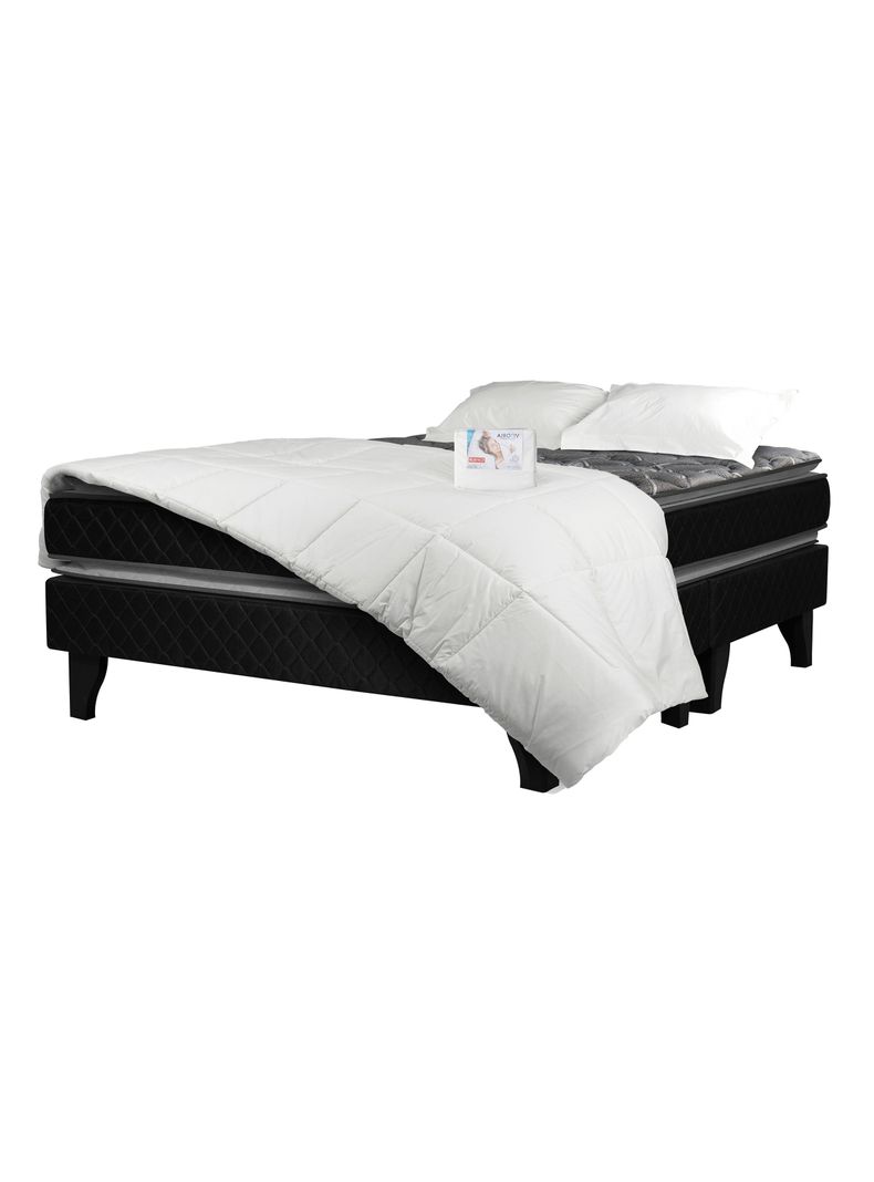Cama Europea Terapeutic 2 Plazas Base Dividida + Textil-0