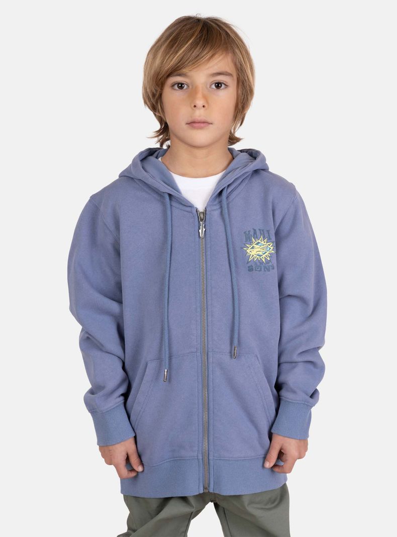 Polerón Fullzipper Estampado Shark Espalda