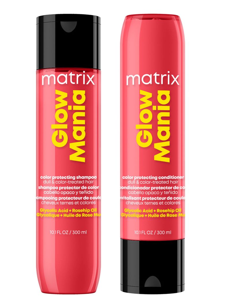 Set Brillo Cabello Radiante Shampoo 300 ml + Acondicionador 300 ml Glow Mania Matrix