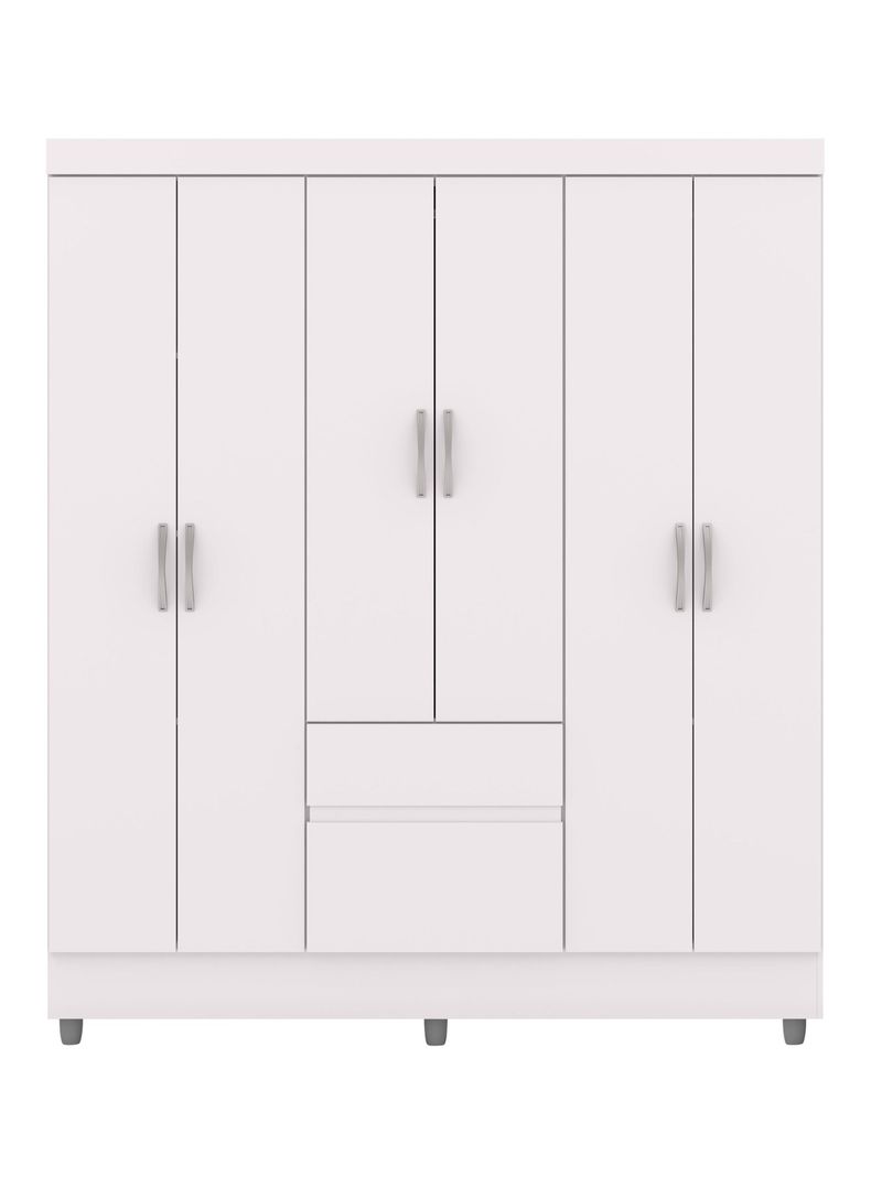 Clóset Ideal Blanco 6 Puertas 2 Cajones