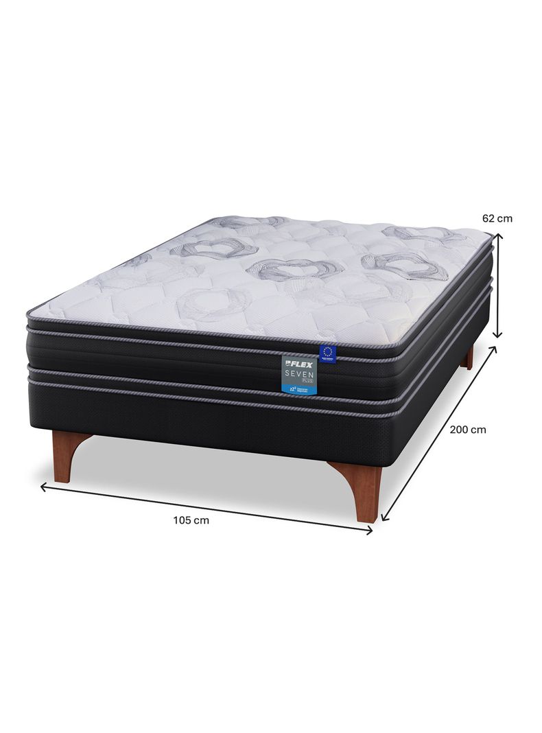 Cama Europea Seven Plus 1.5 Plazas Box-1