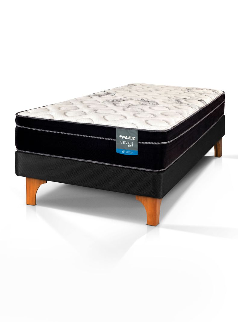 Cama Europea Seven Pro 1.5 Plazas Box