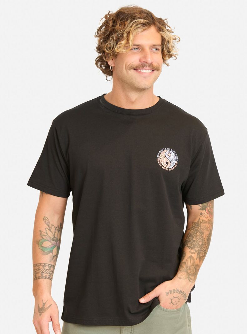 Polera Manga Corta Estampado Ambos Lados