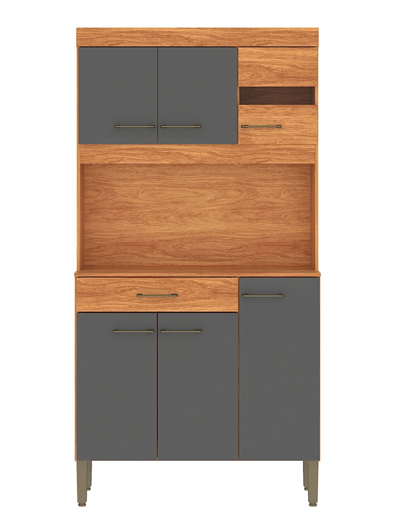 Kit Cocina Carla 177x37.5x90 cm Gris