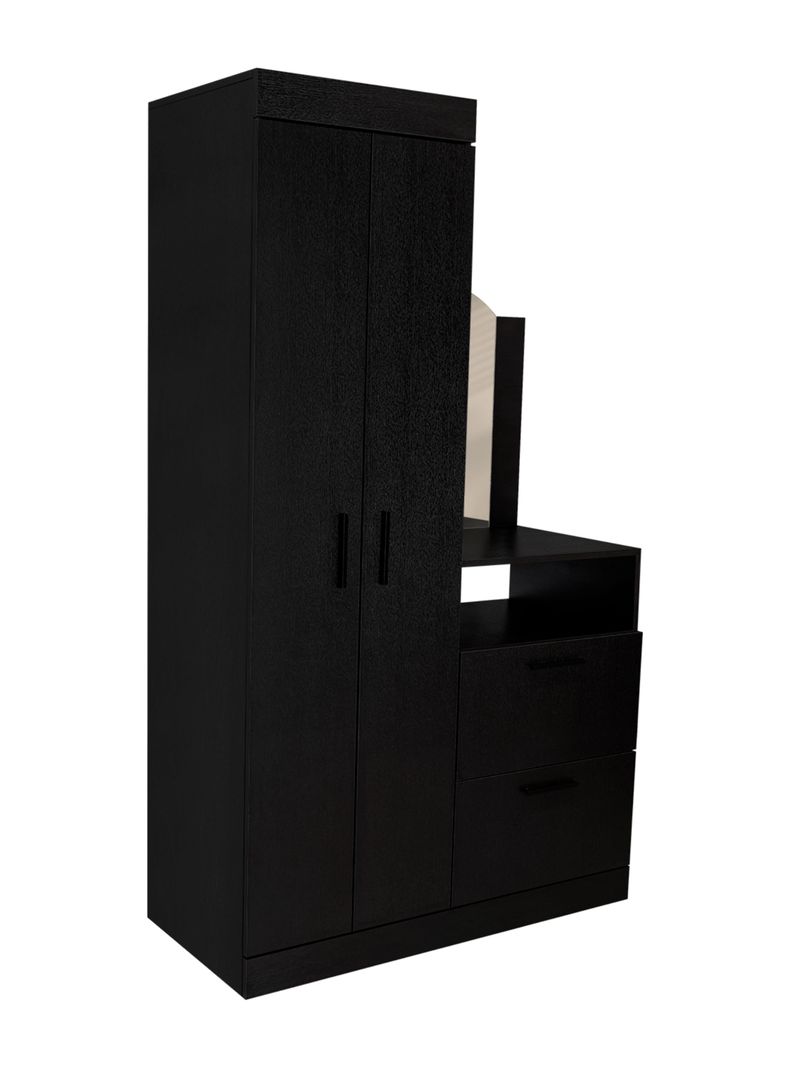 Clóset Cómoda Praga 3 Puertas 1 Cajón Wengue