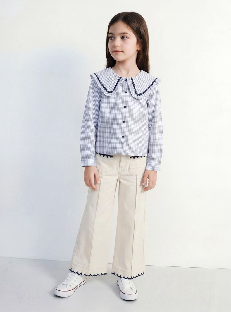 Jeans Marine Borde Bordado
