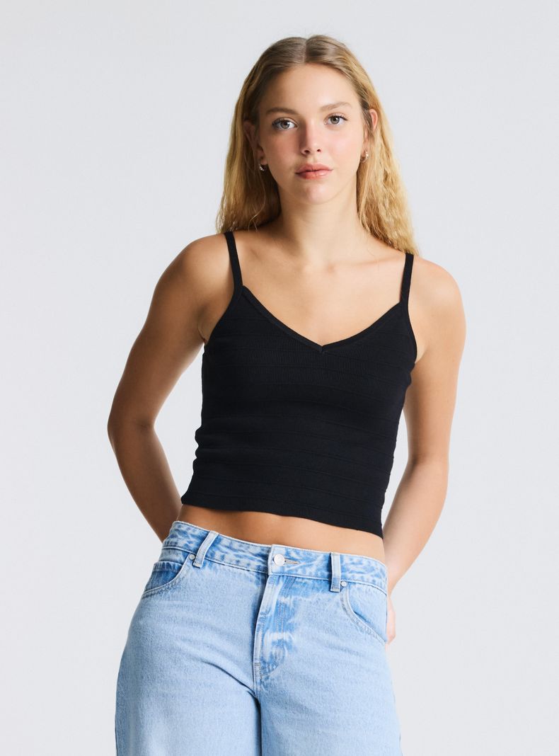 Polera Tejida Crop