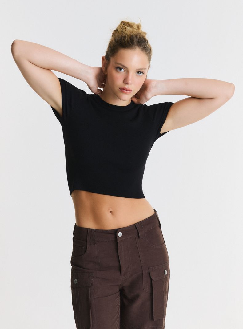 Polera Tejida Manga Corta