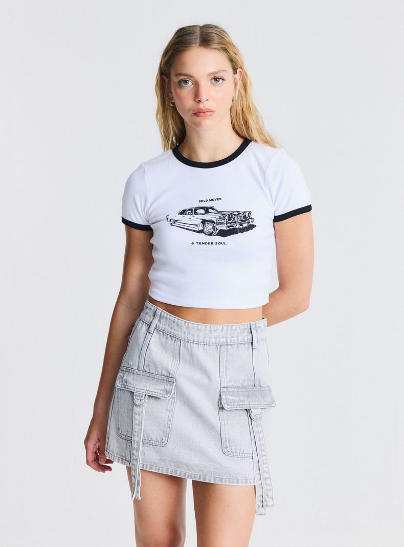 Polera con Piping a Contratono