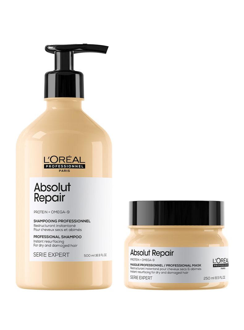 Set Profesional Reparacion y Nutricion Shampoo 500 ml + Mascara 250 ml Absolut Repair
