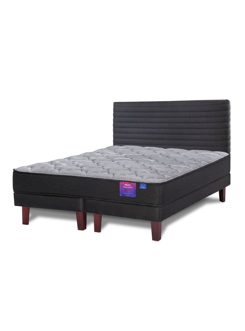 Cama Europea Therapedic Plus 2 Plazas Box Base Dividida + Respaldo Modern