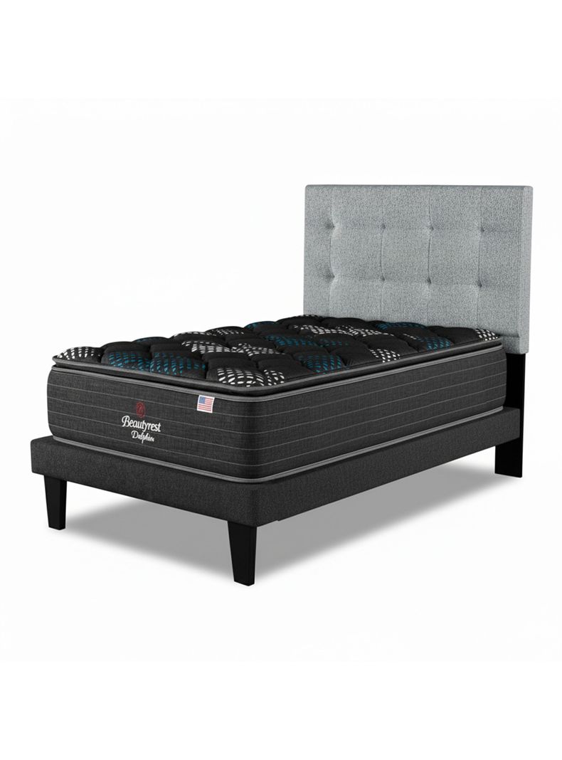 Cama Europea Dolphin 1.5 Plazas + Respaldo TIB GR