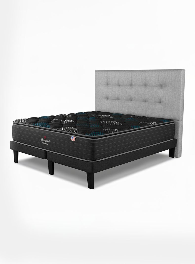 Cama Europea Dolphin 2 Plazas + Respaldo