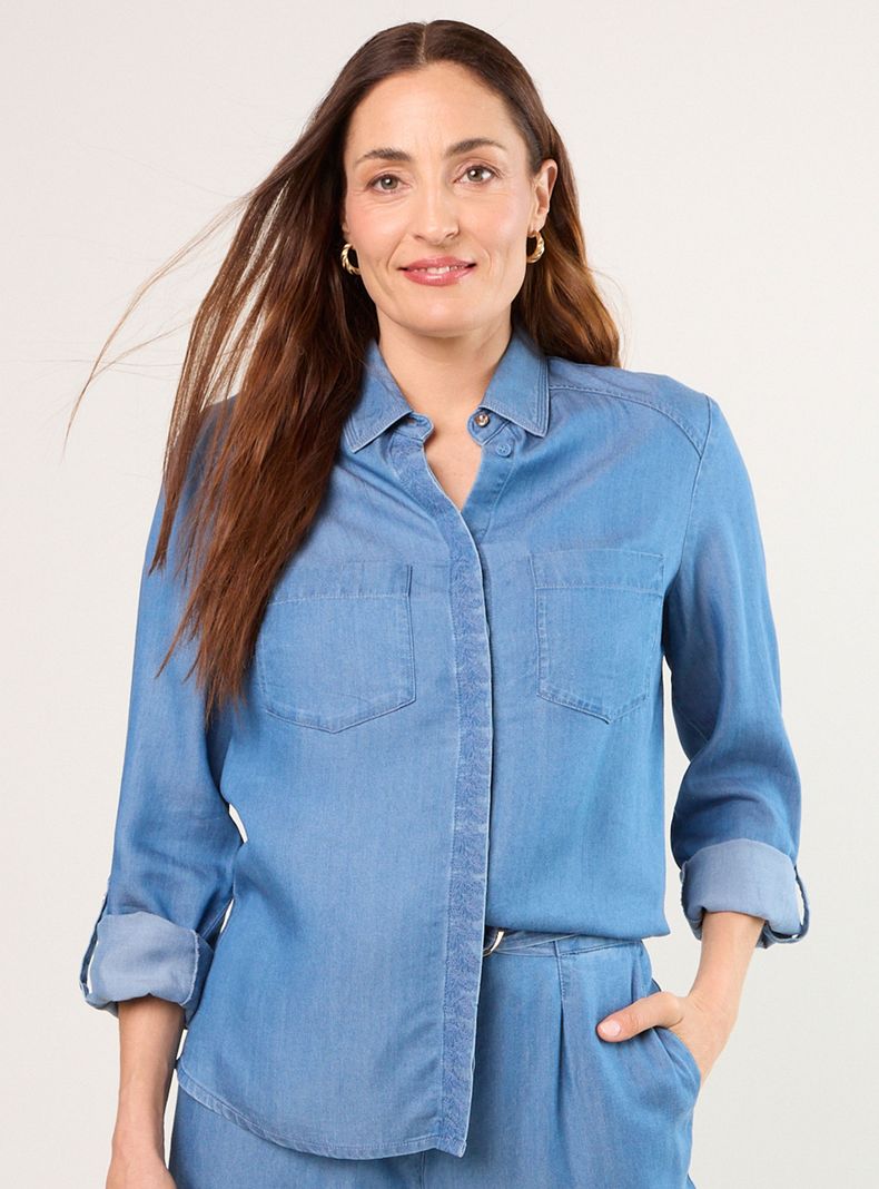 Blusa Camisera de Tencel