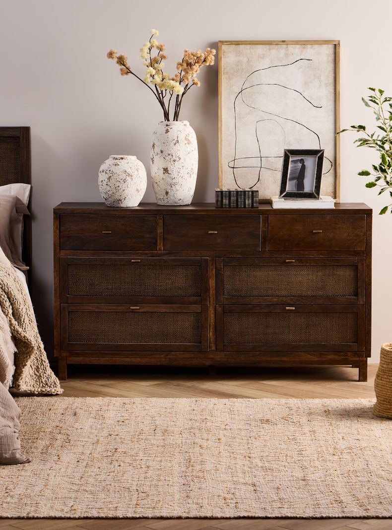 Cómoda Madera Mango 7 Cajones