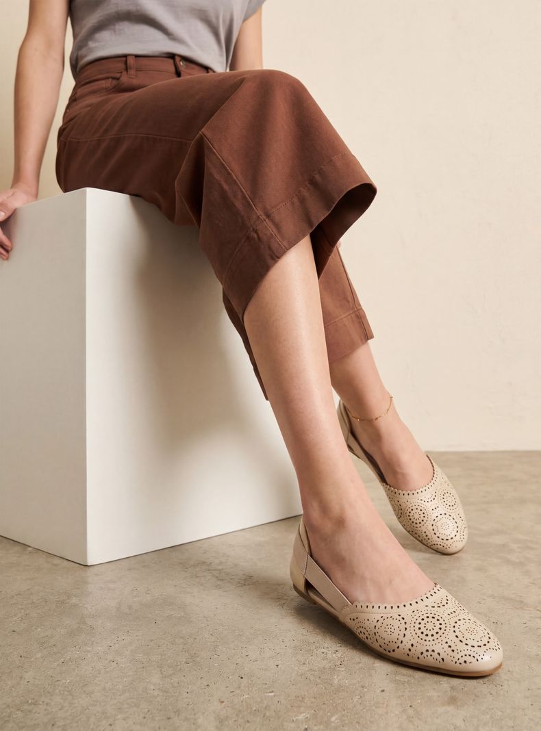 Ballerina Elástico Corte Laser Mujer