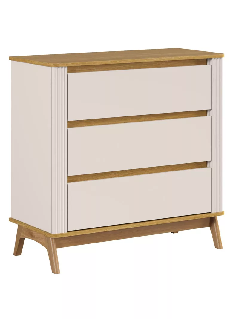 Comoda Cloe Blanca 3 Cajones Blanco