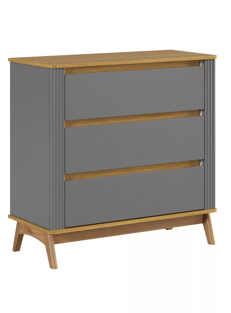 Comoda Cloe Gris 3 Cajones
