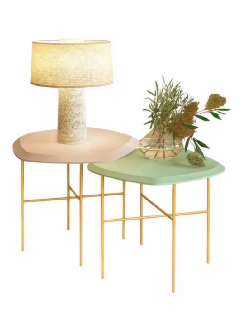 Mesa Lateral Duo Geo 60.2-55.2x50x50 cm Verde