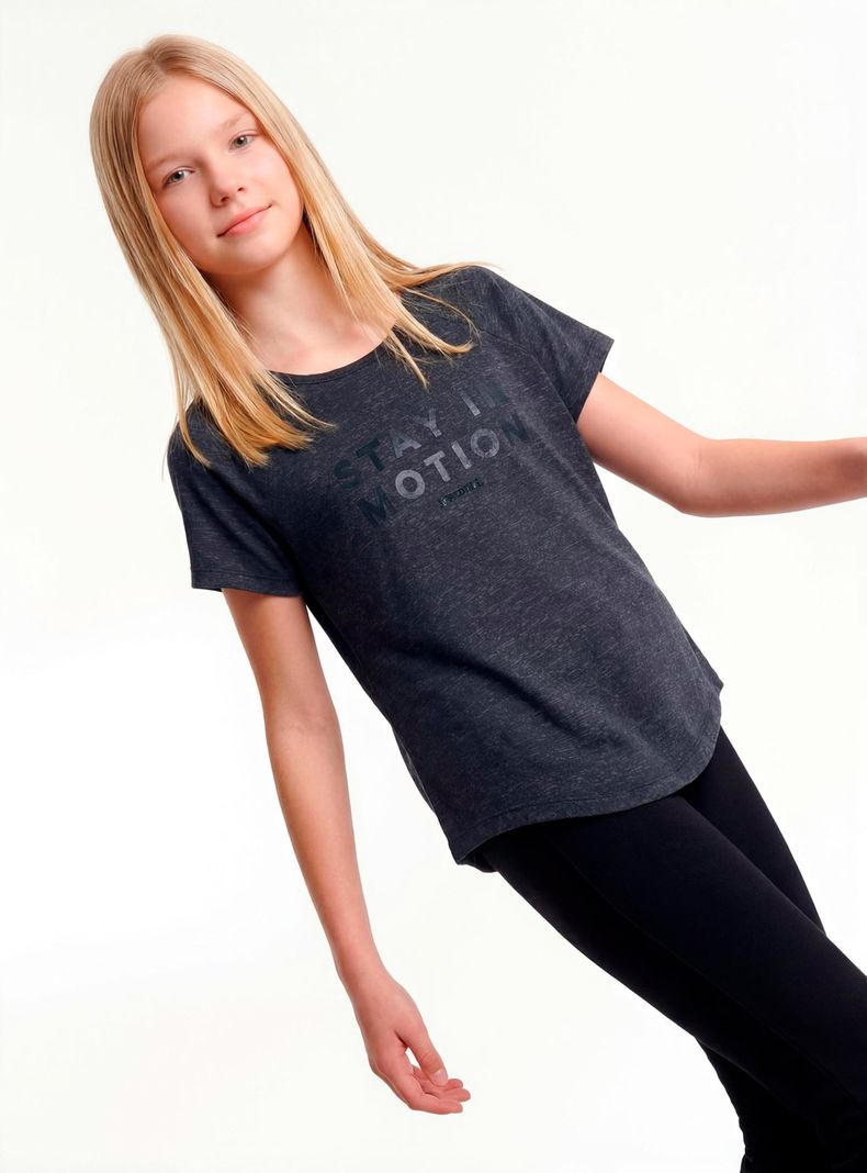 SPALDING POLERA BURNOUT ESTAMPADA NIÑA