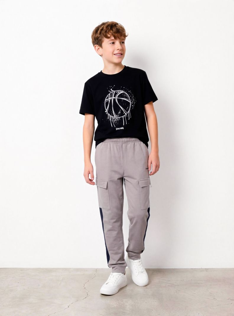 Pantalón de Buzo Bicolor Jogger Cargo