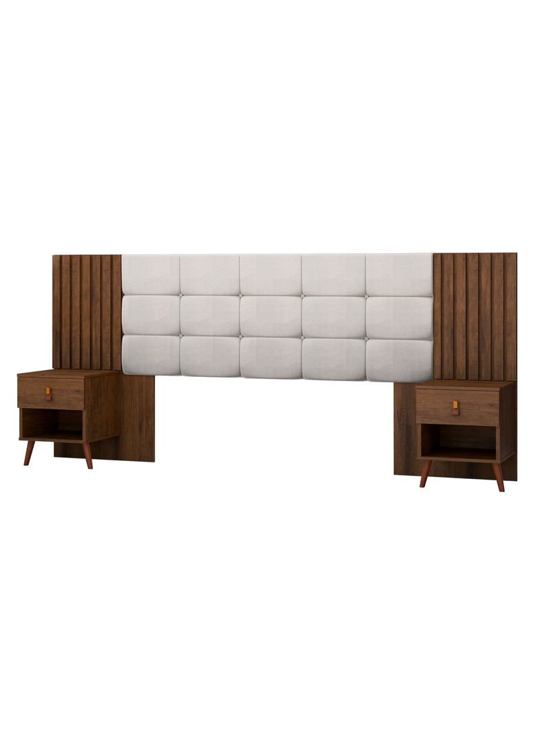 Respaldo Capitonex Blanco Caramelo