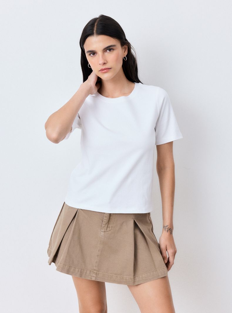 Polera Básica Interlock Manga Corta