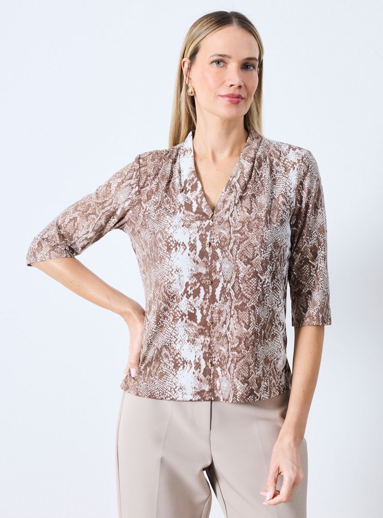 Polera Tipo Blusa Manga Codo